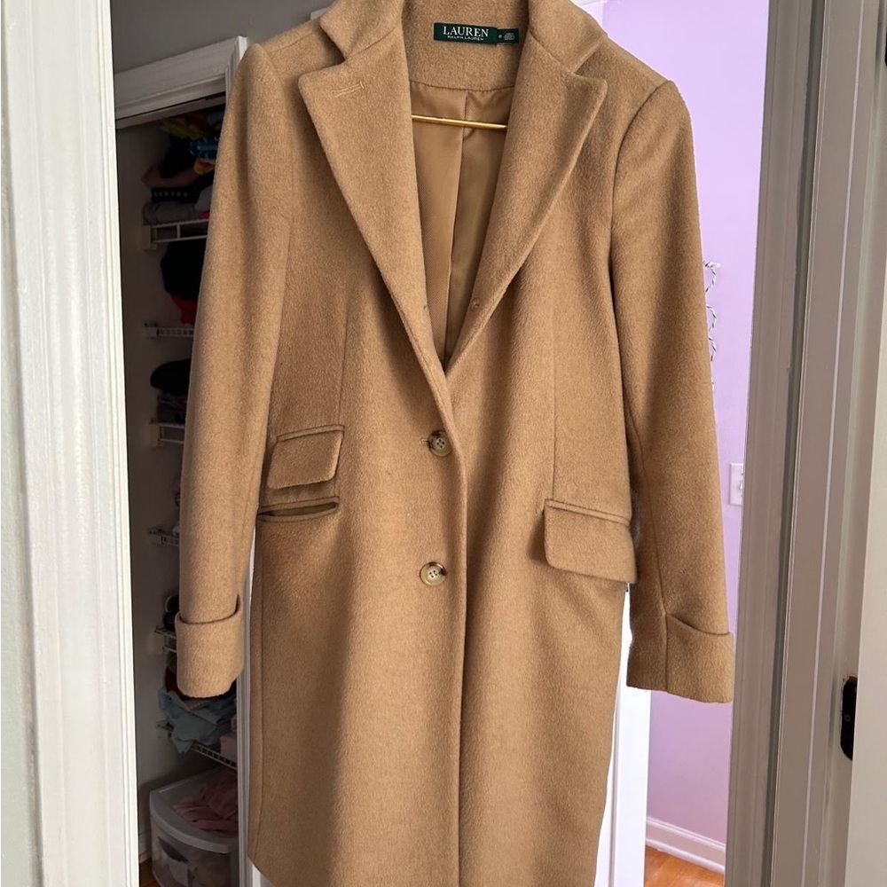 Women's Lauren Ralph Lauren Tan Wool Coat size 0